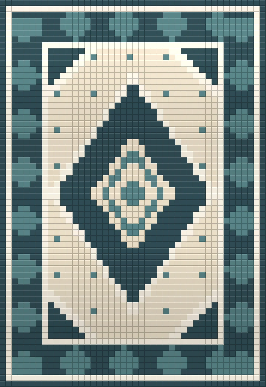 Nain, wool & silk, seen from above